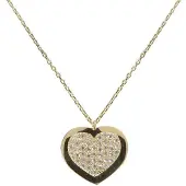 Christian Geel gouden zirkonia hart hanger