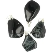 Ruben Robijn Edelsteenhanger Obsidiaan spinnenweb