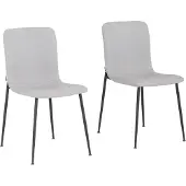 DOMUS Faye-Eetkamerstoel - Set van 2 - Lichtgrijs