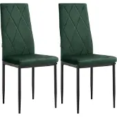 Notio Living Melly-Eetkamerstoel - Groen - Set van 2