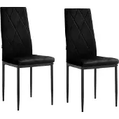 DOMUS Melly-Eetkamerstoel - Zwart - Set van 2