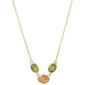 The Jewelry Collection Zilver Verguld Collier citrien+peridot 0 2101001