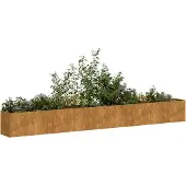 vidaXL Plantenbak roestig 360x40x40 cm weervast staal