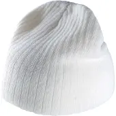K-Up Gebreide Muts In Rib KP517 - White - One size