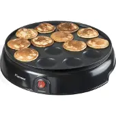 Bestron Poffertjespan - APFM700Z - 800W - Poffertjesmaker - Electrisch - Zwart - 5 jaar garantie