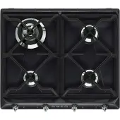 Smeg SR964NGH Kookplaat Gas 60cm Zwart