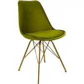 Kick Collection Kuipstoel Velvet Groen - Goud Frame