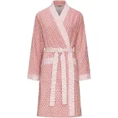Pastunette Deluxe badstof badjas roze/wit female | Maat: L