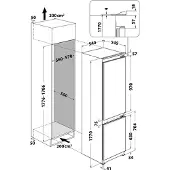 Whirlpool ART66122 Koelvriescombinatie - Inbouw - 177.5cm - E