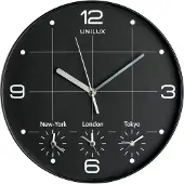 Unilux On Time klok - metallic grijs/wit