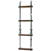 VETUS Inox Teak 4 Steps Swim Ladder Goud 760 mm