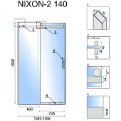 REA Nixon-2 Chrom 140 Rechts - Douchedeur - 140 cm - Chroom