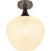 Globo Antraciet plafondlamp Maxy met wit glas enkel Ø 24cm