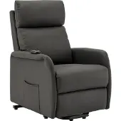 DOMUS Herman-Relaxfauteuil in stof Antraciet