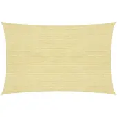 vidaXL Zonnezeil 160 g/m² 2,5x3,5 m HDPE beige