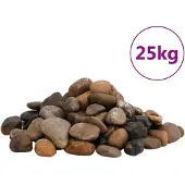 vidaXL Kiezelstenen gepolijst 2-5 cm 25 kg meerkleurig