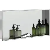 vidaXL Douchebak, zilverkleurig, geborsteld, 62x32x9 cm, roestvrij staal