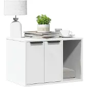 vidaXL Kattenbakkast 60x40x40 cm bewerkt hout wit