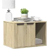 vidaXL Kattenbakkast 60x40x40 cm bewerkt hout sonoma eikenkleurig