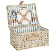Beliani CLEMENTINE - Picknickmand voor 4 - Natuurlijk - Wilgenhout