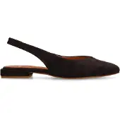Manfield Bruine suède slingbacks | Maat 38