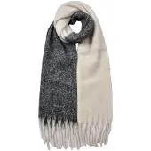 Clayre & Eef Wintersjaal Dames 40x240 cm Zwart Synthetisch