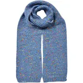 Clayre & Eef Wintersjaal Dames 14x146 cm Blauw Synthetisch