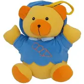 Baby Mix pluchen teddybeer speeldoos 23cm - Knuffel met bijtring