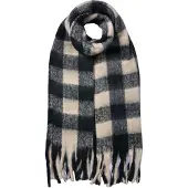 Clayre & Eef Wintersjaal Dames 39x200 cm Zwart Synthetisch