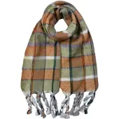 Juleeze Wintersjaal Dames 50x200 cm Groen Synthetisch