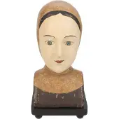 Meander Hoofd bruin-naturel op voet 13x13x42cm