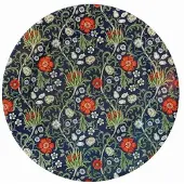 Meander Bord metaal Artisjokken en bloemen Ø26cm