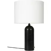 Gubi Gravity L tafellamp black marble + witte kap