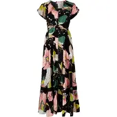 Apricot Zomerjurk gemengde kleuren / zwart