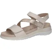 Caprice Sandalen met riem zilver / wit