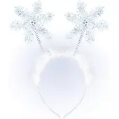 Widmann Haarband sneeuwvlokjes met pluche