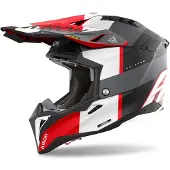 Airoh Aviator 3 Monarch Matzwart Grijs Rood Crosshelm Maat XL