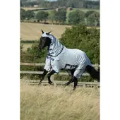 Bucas Vliegendeken Buzz Off X Full Neck Zilver - 120/160