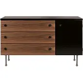 Gubi 62 Dresser ladekast american walnut, 3 lades