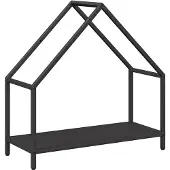 vidaXL Brandhoutrek 60x25x60 cm koudgewalst staal zwart