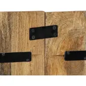 vidaXL Hoofdbord 120 cm massief ruw mangohout