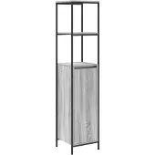 vidaXL Badkamermeubel met planken 36x35x165 cm grijs Sonoma