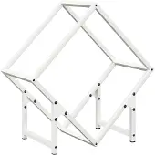 vidaXL Brandhoutrek 50x25x50 cm koudgewalst staal wit