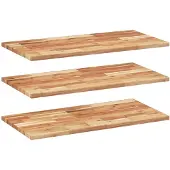 vidaXL Wandschappen 3 st zwevend olieafwerking 80x40x2 cm acaciahout
