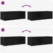 vidaXL Tv-kasten 2 st 80x31x25,5 cm spaanplaat zwart eikenkleurig