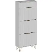 Vicco Helge Schoenenkast – 60 x 145 cm 3 compartimenten Wit