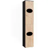 Vicco Linnenkast Irma, Antraciet/Goudkleurig Eiken, 37.2 x 192 cm