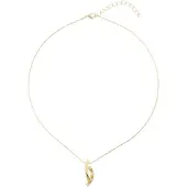Behave – Ketting – Goudkleur met kristal – Cardano schakel – 38+5 cm