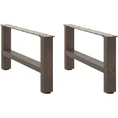 vidaXL Salontafelpoten naturel staal 2 st 70x (30-31) cm staal