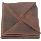 Oi Hunter bruin leren vierkant Kleingeldbeursje/ uitvouwbare Wiener schachtel / compact vierkant vouwbakje voor muntgeld / bruin leer / 376H